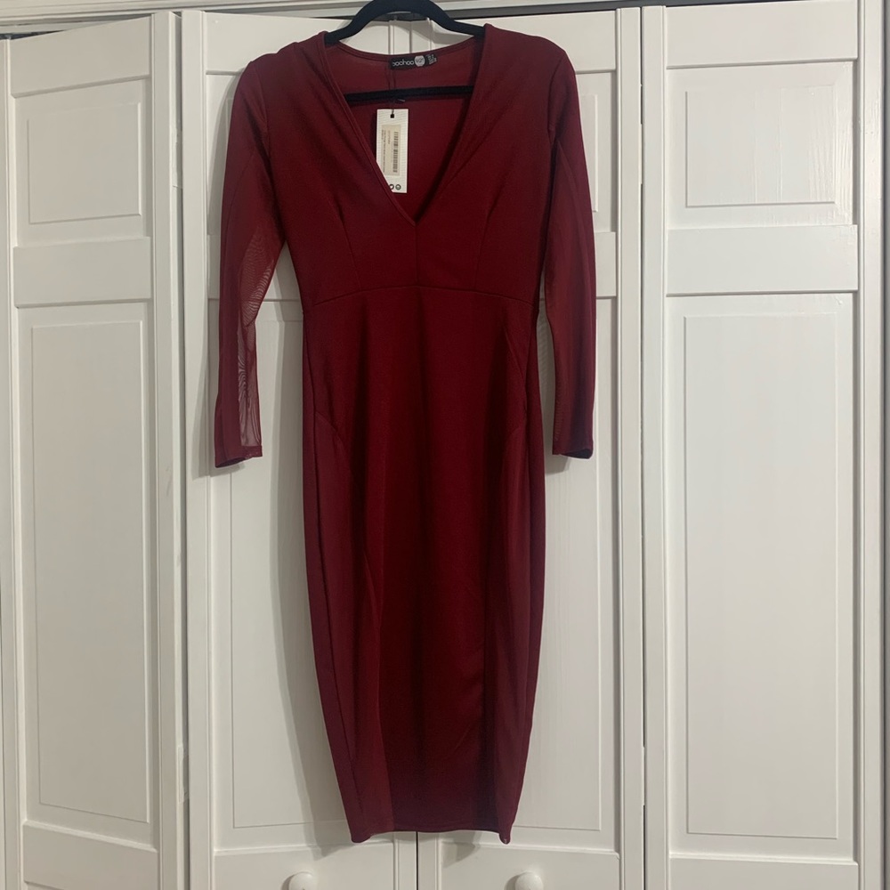 Sexy Burgundy Dress.